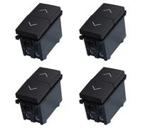 4 Pezzi Pulsante Doppio Saliscendi, Compatibile Con Vimar Arke, Colore Nero