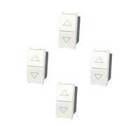 4 Pezzi Pulsante NO 1P 16A compatibile con Vimar Plana - modulo da incasso per supporto e placca compatibile