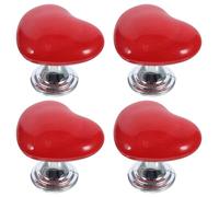 4 Pezzi Pulsante per Cassetta Wc a Cuore Rosso, Set | PP, Sostituzione Rapida e Installazione Semplice, per Riparazioni Bagno e Rinnovare il Coperchio