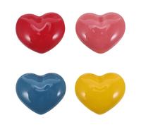 4 pezzi Pulsante per serbatoio del WC: Pulsante a forma di cuore Topper per