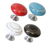 4 Pezzi Pulsante Rotondo, Ricambio Bagno Elegante e Semplice | Metallo e Ceramica, Installazione Facile, Adatto a Pulsante di Scarico e Ristrutturazione Hotel