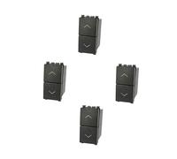 4 Pezzi Pulsante Saliscendi 1P+1P Tapparella compatibile con Vimar Arke - Nero - Modulo da incasso