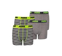 4 Pezzi Puma Boxer Basic Stampati A Strisce Per Ragazzi