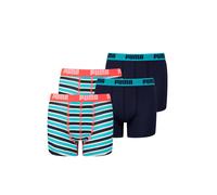 4 Pezzi Puma Boxer Basic Stampati A Strisce Per Ragazzi