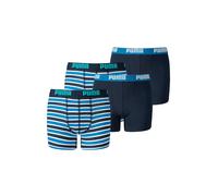 4 Pezzi Puma Boxer Basic Stampati A Strisce Per Ragazzi