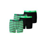 4 Pezzi Puma Boxer Basic Stampati A Strisce Per Ragazzi