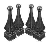 4 Pezzi Punta Decorativa per Recinzione in Ferro, Stile Europeo | Cortili e Portici, Migliora Sicurezza e Privacy, Accessorio Pratico dal Design Elegante