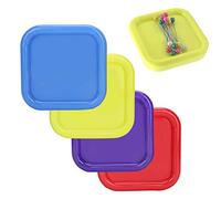 4 Pezzi Puntaspilli Magnetici per Cucire 8,5cm Supporto per Spille Quadrato Inserto per Spille Cuscino a Ventosa Custodia per Ago per Progetti di Cucito Fai da Te