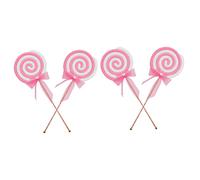 4 pezzi Puntelli lecca-lecca Lecca lecca rossi Caramelle for caramelle rosse Cibo finto Puntelli for foto Puntelli for fotografia Simulazione Modello alimentare Lecca lecca fai da te Caramelle Abbelli