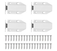 4 Pezzi Push Pull per Ante Scrocco Magnetico, Apriporta a Pressione, Apriporta Magnetico, per Mobili, Cassetti e Armadi (White)