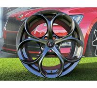 4 Pezzi R19 5x110 Alfa Romeo Rolo Style Hyper Black Cerchi 8J ET33