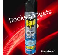 4 Pezzi Raid Spray Mosche e Zanzare Plus Insetticida Aqua-Base Technology 400ml