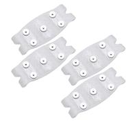 4 Pezzi Ramponi Antiscivolo per Scarponi da Neve 5 Denti, Eu 30-46 | Manganese e Silicone, Leggeri e Portatili, per Camminate Invernali e Trekking