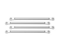 4 pezzi RC sospensioni superiori collegamenti in lega di alluminio anti deformazione set di collegamenti superiori per LOSI 1/8 LMT 4WD LOS04022 RC Car (Argento)