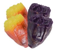 4 pezzi realistici mini modelli di patate dolci modelli di patate viola verdure