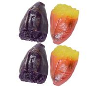 4 pezzi realistici mini statue di patate dolci modelli di patate viola modelli