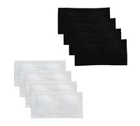 4 pezzi reggiseno sportivo traspirante 100% cotone sportivo reggiseno a fascia senza spalline top classico reggiseno per 8-16 anni bambini e donne con seno piccolo, 8 Pezzi - Bianco+nero, 16 anni