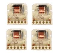 4 Pezzi Relè Passo Passo Elettromeccanico 220V 10A, Step Impulse Relay per Illuminazione, Scatolato Compatto 44X44X22mm, IP20, 1 Contatto NO, Con Circuito Bobina e Contatti Separati