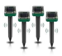 4 Pezzi Repellente per Talpe, Repellente Solare Ultrasuoni, Solare Repellente, Scaccia Talpe Solare con Protezione IP65, Repeller Solare per Giardino Anti-Talpe, Serpent, Arvicole, Roditori, Prato