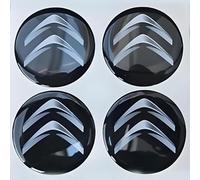 4 Pezzi Resinati 3D Gel Auto Coprimozzo Logo Silicone Autoadesivo Stemma Adesivo per Citroen C3 2016-2023, Adesivi Coprimozzo Auto