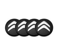 4 Pezzi Resinati 3D Gel Auto Coprimozzo Logo Silicone Autoadesivo Stemma Adesivo per Citroen C3 Aircross 2017 2018 2019 2020 2021 2022 2023 2024, Adesivi Coprimozzo Auto,50MM