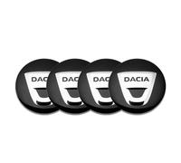 4 Pezzi Resinati 3D Gel Auto Coprimozzo Logo Silicone Autoadesivo Stemma Adesivo per Dacia Sandero III 2020-2022 2022-, Adesivi Coprimozzo Auto,65MM
