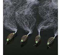 4 Pezzi Rete da Pesca a Trappola Resistente con Perline Luminose per Pesca Notturna e Esche in Rame (10#)