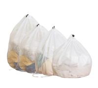 4 Pezzi Retina per Lavatrice 30 x 40 cm40 x 50 cm50 x 60 cm 60 x 80cm Sacchetto Lavatrice Grandi Sacco Biancheria Sporca Con Couliss Laundry Bag Riutilizzabili per Bucato Asciugatrice per Delicati Ten