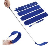 4 pezzi Retractable Gap Dust Cleaner 43 x 7,5 cm retrattile 24 - 94 cm Spolverino telescopico lavabile pulitore spaccapolverare retrattile senza piegarsi per la pulizia sotto divano mobili (blu reale)