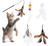 4 Pezzi Ricambi Piume Per Gatto, Piume Interattive Con Campanellino, Perfette Per Stimolare L'istinto Di Caccia E Combattere La Noia, Vari Modelli