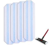 4 Pezzi Ricambio Panno Compatibile con Vileda H2PrO e O-Cedar H2PrO Flat Mop Mocio Ricambi Kit H2 Pro Panni in Microfibra Stracci System Piatto Lavabili Riutilizzabili per Tutti i Pavimenti e Sporco
