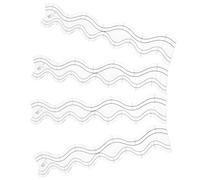 4 Pezzi Righello per Quilting a Onda in Acrilico Trasparente | Modello per Cucito Bordi Ondulati, Segni Resistenti All'usura, per Ricamo Decorativo e Cuscini