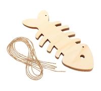 4 Pezzi Ritagli di Legno a Forma di Pesce, Decorazione Artistica | Legno Chiaro, Sicuro da Usare, per Pennarelli e Gouache, Adatto a Maestri e Attività di Gruppo