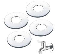 4 pezzi Rosone Miscelatore Doccia,Rosone Rubinetto in acciaio inossidabile (3/4) Ø 26 mm x Ø 70 mm x altezza 10 mm, guarnizione per rubinetto doccia e rubinetti da parete dell'acqua calda e fredda