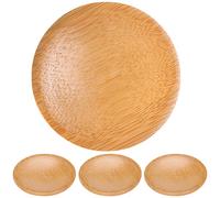 4 pezzi rotondi sottobicchieri di bambù bevi piccoli bracciai da caffè di bambù