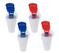 4 Pezzi Rubinetto di Ricambio in Plastica PP Blu Rosso | Due Rossi e Due Blu, Tenuta Stretta Contro Perdite, per Piano Cucina e Aree Pubbliche