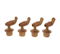4 Pezzi Rubinetto per Botte di Vino in Plastica Filettatura 2,8 CM | Compatibile Caraffe e Dispenser, Finitura Lucida, Stile Rustico Vintage, Uso Interno ed Esterno