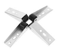 4 Pezzi Rullo Guida per Porta Scorrevole Argento a 3 Fori | Sostegno, Montaggio per Armadio e Libreria, Risparmio di Spazio, Portata Robusta, Uso Versatile