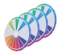 4 Pezzi Ruota dei Colori Standard per Pittori Artist, Carta | Guida alla Miscelazione, Effetti Sfumati Precisi, Leggera, Rappresentazione Accurata delle Tinte, per Lezioni