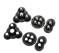 4 pezzi ruota for mobili rotelle silenziose autoadesive rullo in acciaio inossidabile/nylon puleggia rotante a 360 ° ruote universali for armadio(Silver)