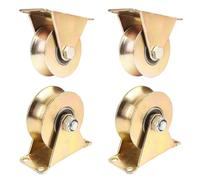 4 Pezzi Ruote con Scanalatura a U, Puleggia Carrucola per Edilizia, Puleggia di Sollevamento, Ruota Cancello Gola U per Stendibiancheria, Sistema di Puleggia, 200kg (30mm-4 Pezzi)