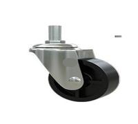 4 pezzi/ruote Pixing da 2 pollici, ruote girevoli in PP nere, punte for espositori for frigoriferi(Black-screw)