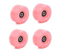 4 Pezzi Ruote Resistenti all'usura PU, Ruote per Pattini a Rotelle Skateboard, Ricambio per Pattini a Rotelle 58*32mm 82A, Ruote Skateboard con Cuscinetti per Pattini a Rotelle a Doppia Fila (Rosa)