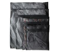 4 Pezzi Sacchetti Lavatrice, 24x30cm/30x40cm/40x50cm/60x60cm Retina per Lavatrice, Resistente Alle Macchie, Non Ingiallente Rete Lavatrice Biancheria per Giacche Delicate, Top, Reggiseni, ecc (Nero)