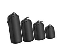 4 Pezzi Sacchetti Lenti Neri per Lenti Full Frame e APS-C Dimensioni 10x8x0,5cm