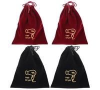 4 Pezzi Sacchetti Porta Phon Cordino, Custodia per Viaggio | Porta Borsa, Organizzazione Accessori, Uso in Bagno e Affitti, per Studenti e Host in Dormitorio
