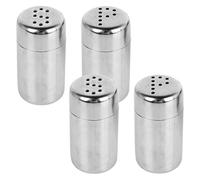 4 pezzi saliera e pepe, mini saliera in acciaio inox, facile da trasportare, può essere inserito nel contenitore del pranzo, adatto per ristoranti, campeggio, barbecue all'aperto (4 piccoli)
