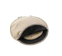 (4 pezzi) Scaldamuscoli messicani per microonde, resistente al calore, isolamento termico, design a pois, beige, cotone riciclato