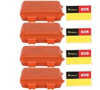 4 Pezzi Scatola di Sopravvivenza, Scatola Antiurto Impermeabile, Piccola Scatola di Sopravvivenza per Attrezzi da Esterno, Contenitore Sigillante Impermeabile Resistente Alla Pressione e Antiurto