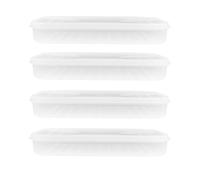 4 pezzi scatola trasparente per pancetta impilabile salva carne frigorifero per